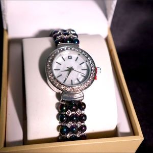 Women's Imitation Tahitian Pearl Bracelet Watch